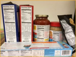 Nutrition labels photo